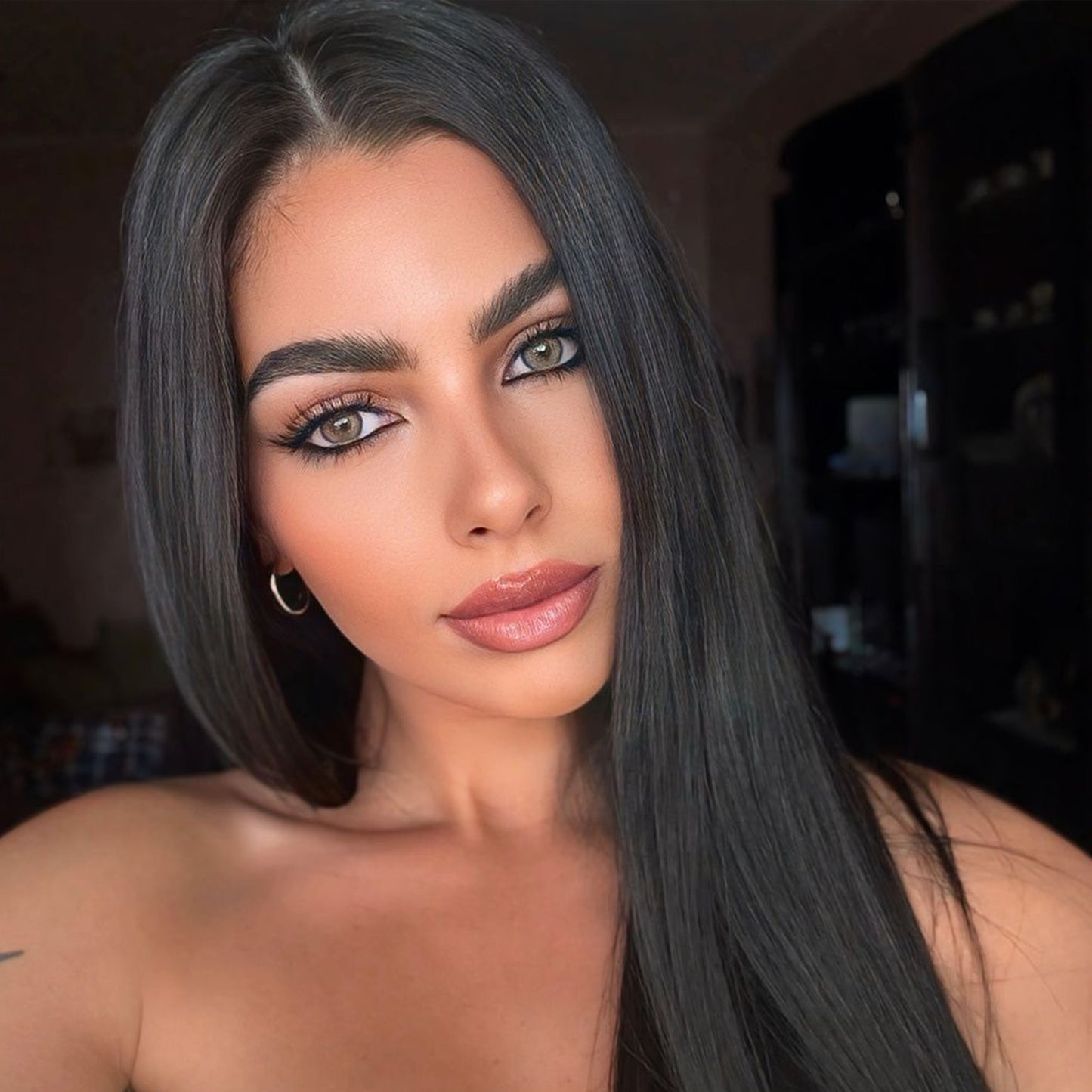 @antonellamasucci | Brown Eyes with Jade Lenses