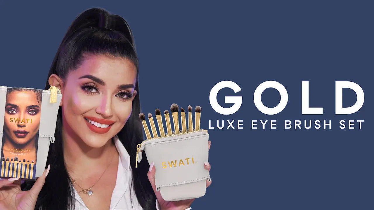 Video laden: Gold luxe eye brush set launch video