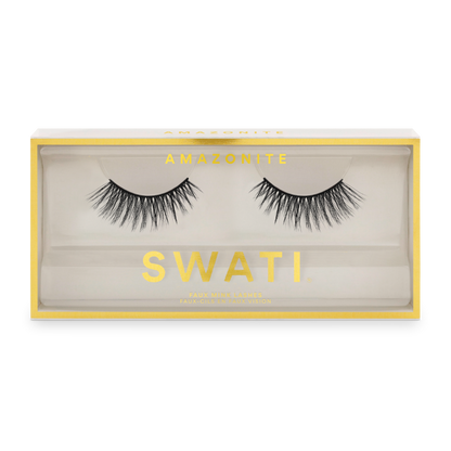 Short band & natural looking faux mink lashes - AMAZONITE