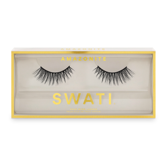 Short band & natural looking faux mink lashes - AMAZONITE